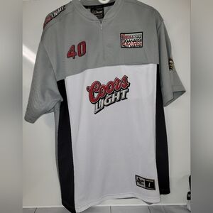 NWT Racing Chase Authentics Ganassi Coors Light Quarter Zip Polo Shirt, Large